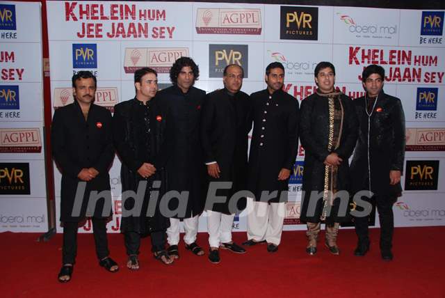 Team of &quot;Khelein Hum Jee Jaan Sey&quot; at the premiere of the movie in Mumbai. .