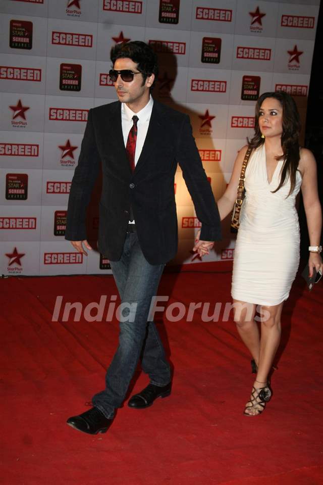 Zayed Khan With His Wife At 17th Annual Star Screen Awards 2011 Photo