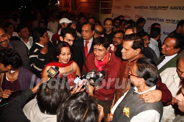 Legendary Bollywood Actor at Dev Anand’s old classic film “Hum Dono” premiere at Cinemax Versova