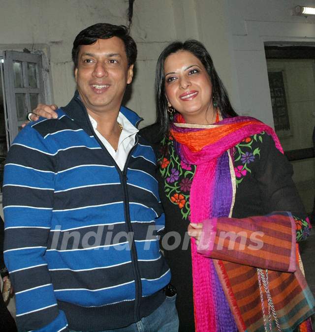 Madhur Bhandarkar and Ms Pratibha Advani at a special screening of film 'Dil Toh Baccha Hai Ji' in Delhi on 3 Feb 2011. .