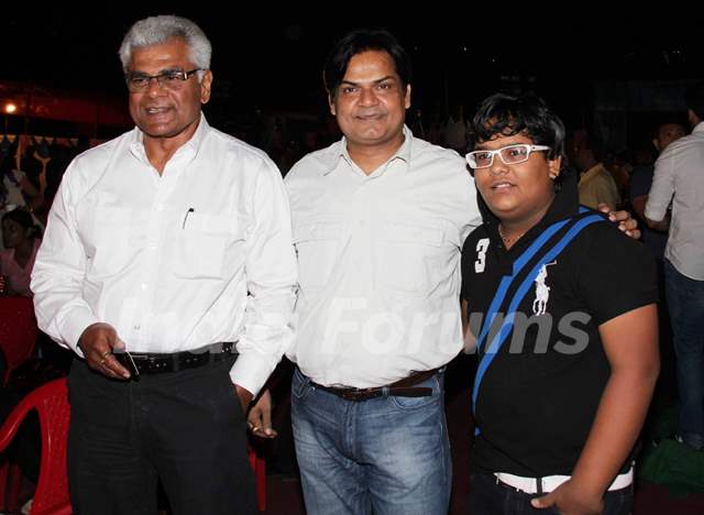 Sharat Saxena and Akhilendra Mishra at 'Ready' music launch at Film City