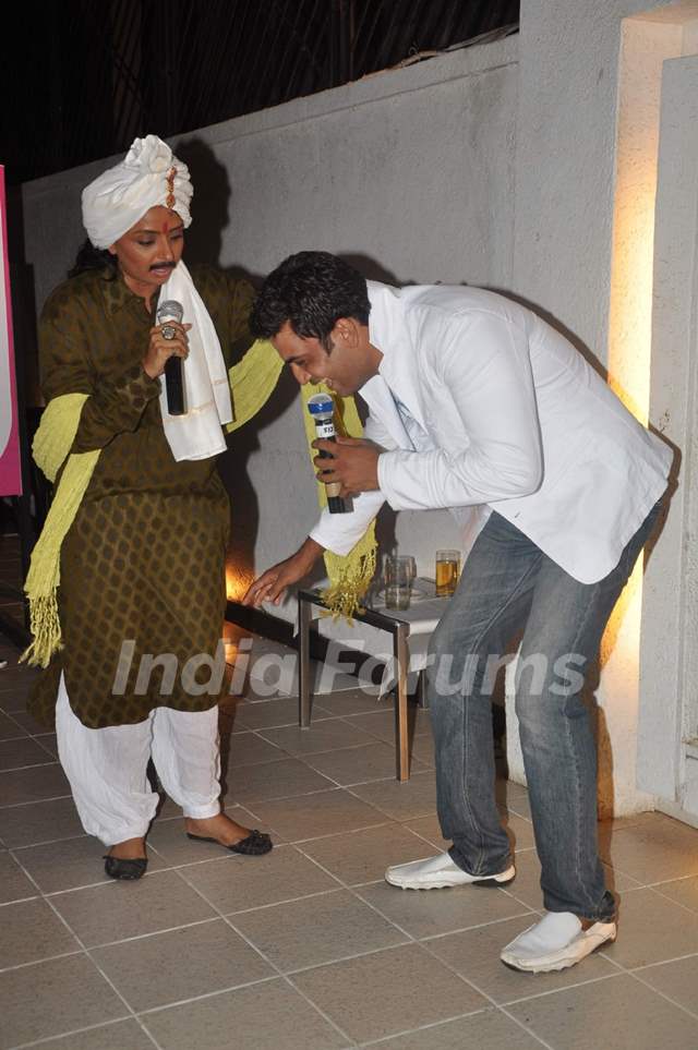 Sharad Kelkar and Vaishali Thakkar at Uttaran success bash at Juhu
