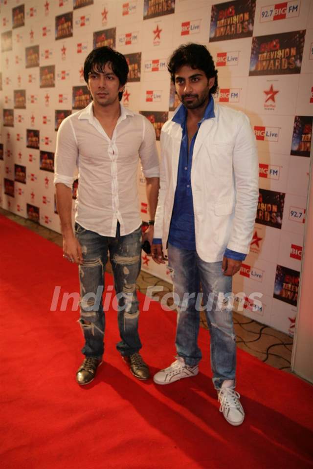 Rohit Khurana and Sharhaan Singh at Big Television Awards at YashRaj Studios