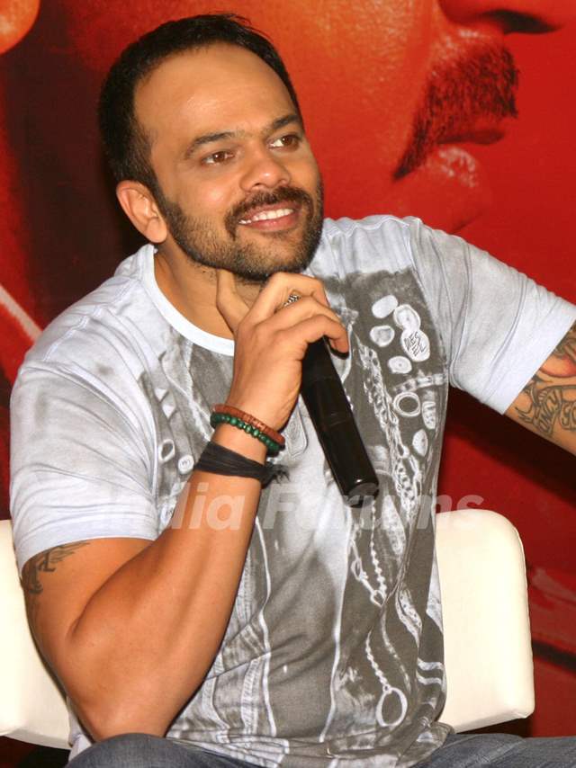Rohit Shetty at a press meet to promote his film 'Singham', in New Delhi
