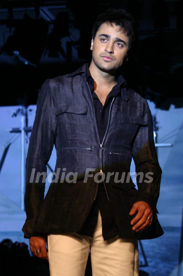 Imran Khan during designers Karan Johar and Varun Bahl's show at the Van Heusen India Mens Week,in New Delhi