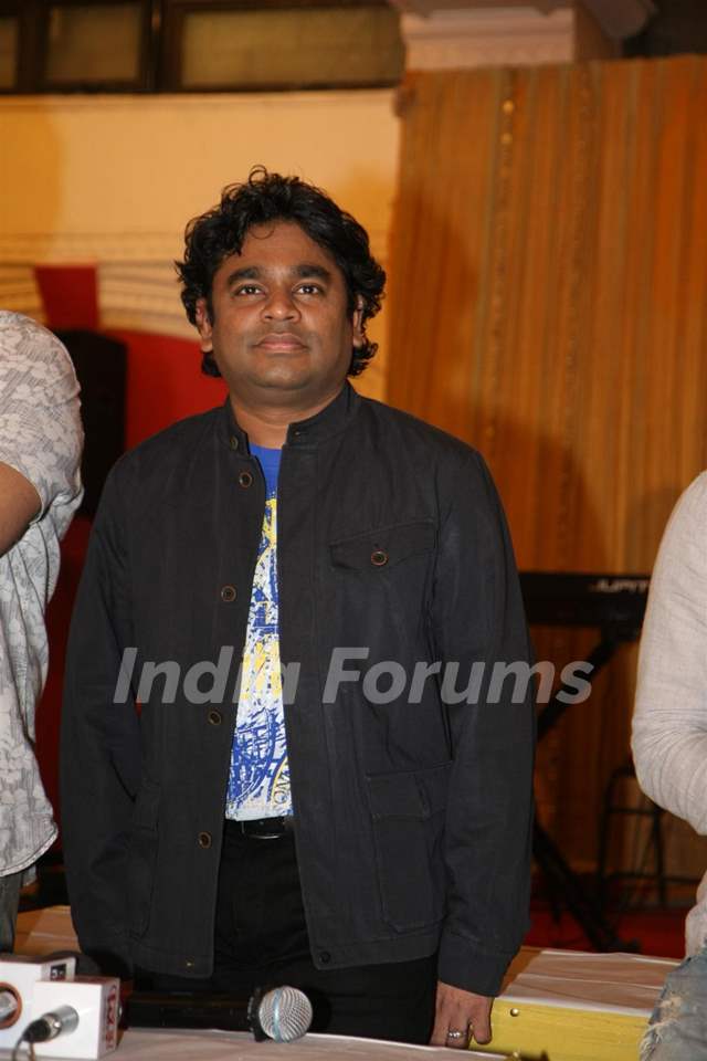 A.R. Rahman for the film 'Rockstar' concert press meet at Santacruz in Mumbai