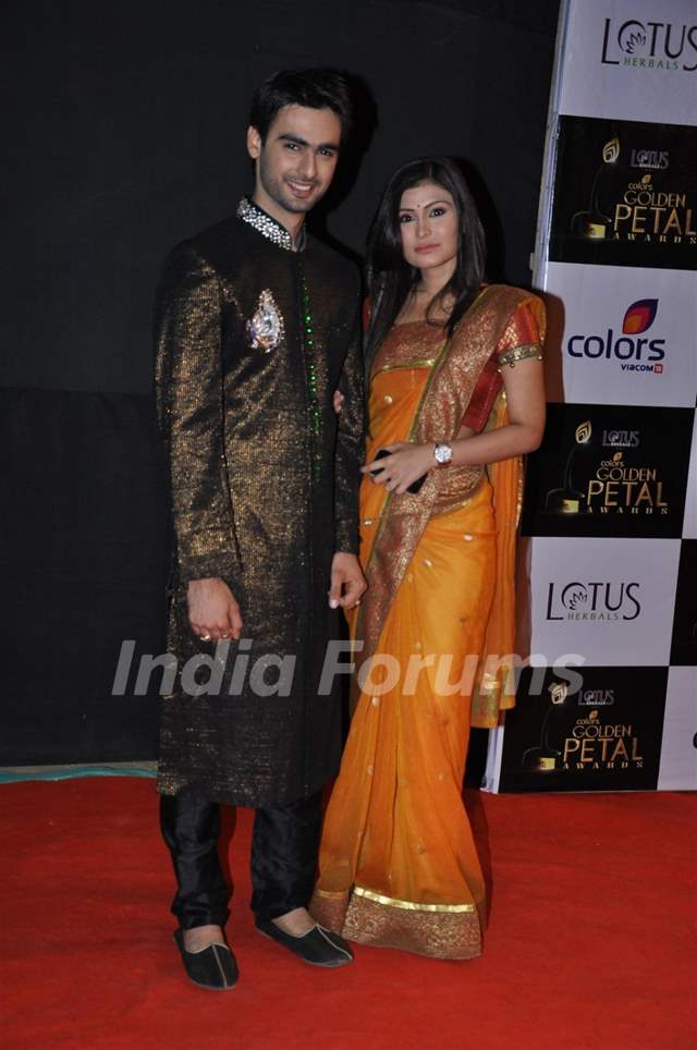Varun Kapoor and Simran Kaur at Golden Petal Awards By Colors in Filmcity, Mumbai
