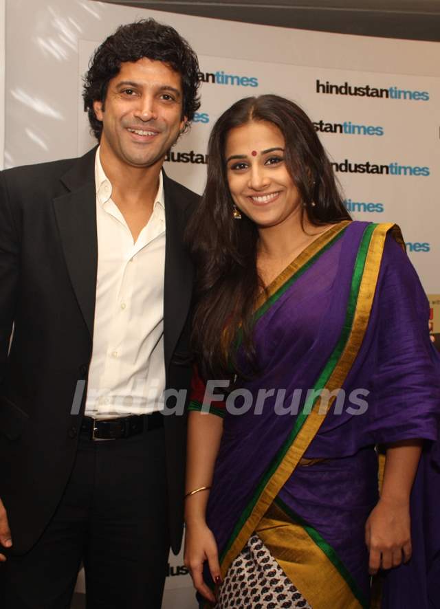 Farhan Akhtar and Vidya Balan at the Hindustan Times Leadership Summit 2011, in New Delhi