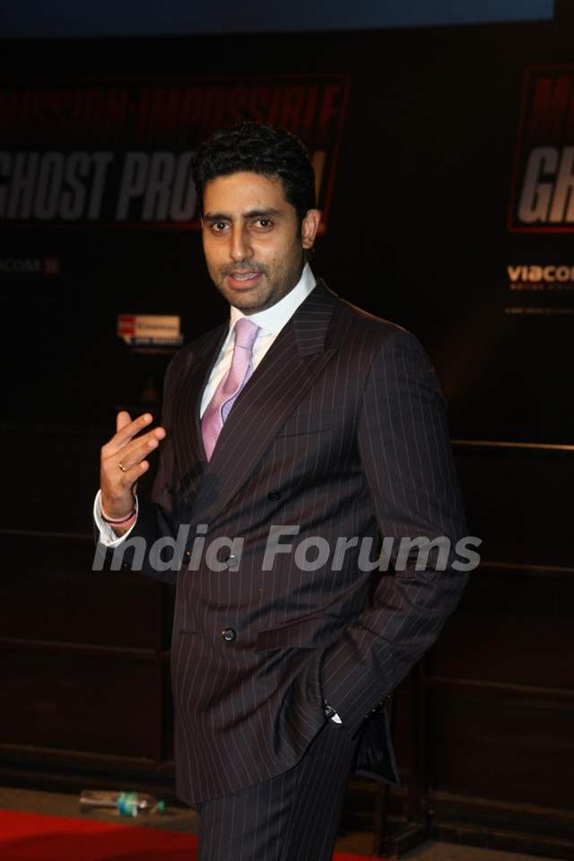 Abhishek Bachchan grace the special screening of Mission Impossible - Ghost Protocol at Imax