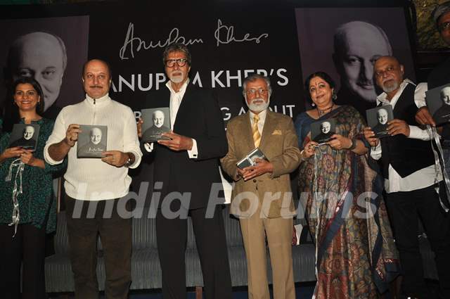 Amitabh Bachchan at the book launch of Anupam Kher titled, 'The Best Thing About You Is You' at Le Sutra in Bandra, Mumbai