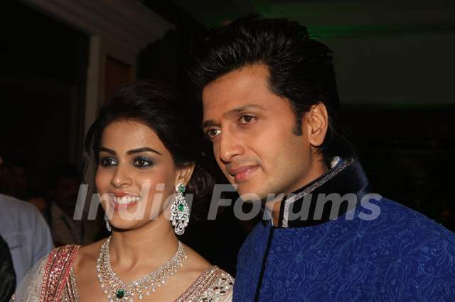 Ritesh Deshmukh & Genelia Dsouza pre-wedding Sangeet ceremony at Hotel TajLands End in Mumbai