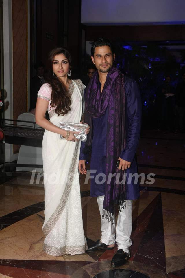 Soha Ali Khan & Kunal Khemu at Ritesh & Genelia Sangeet ceremony at Hotel TajLands End in Mumbai