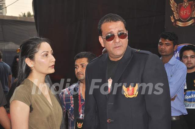 Sanjay Dutt and Manyata Dutt at the inaugural Super Fight League