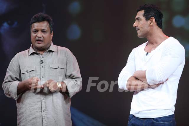 Sanjay Gupta and John Abraham on the sets of Isi Ka Naam Zindagi