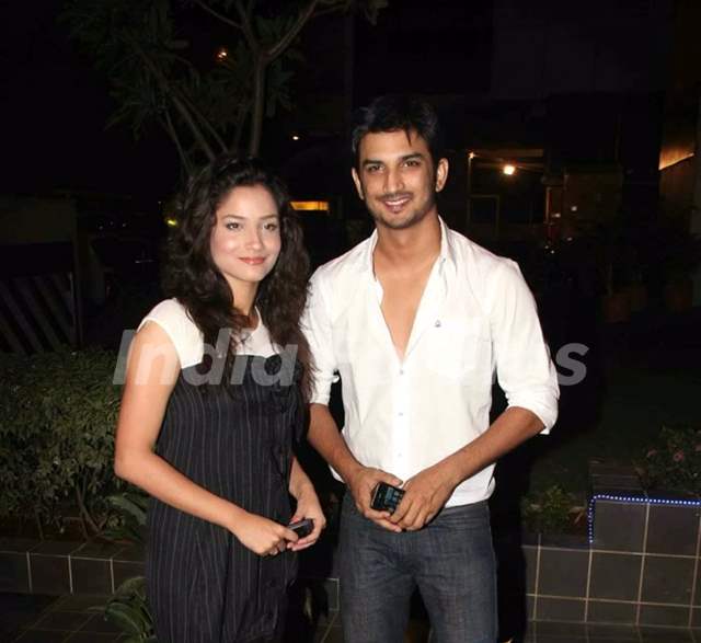 Sushant Singh Rajput, Ankita Lokhande At Zerza Restobar Launch