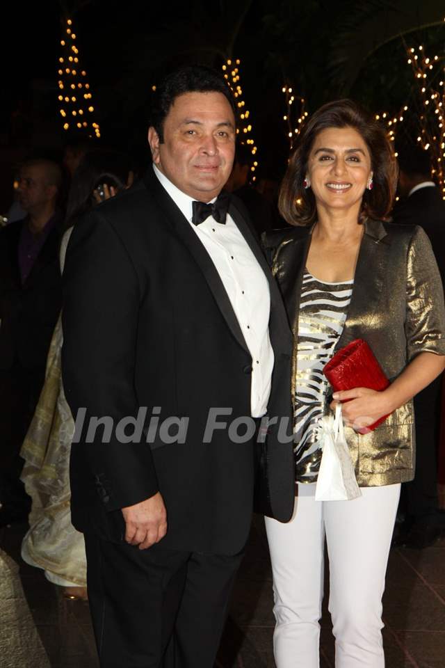 Rishi Kapoor with wife Neetu Singh at Karan Johar's 40th Birthday Party