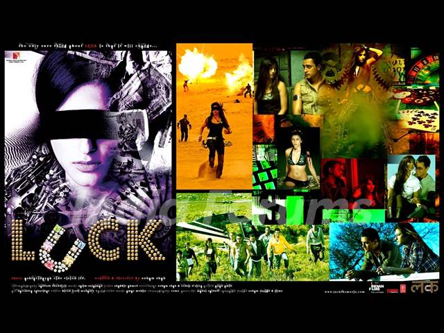 Wallpaper of Luck movie with Shruti and Imran
