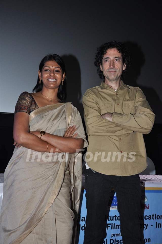 Nandita Das and Rajan Khosa at the launch of CFSI's film Gattu Media