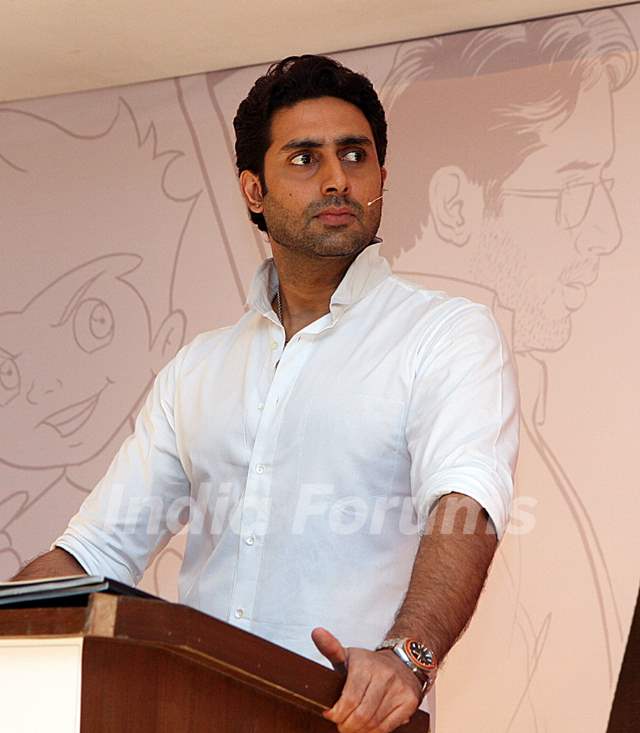 Abhishek Bachchan during the launch of Yomics