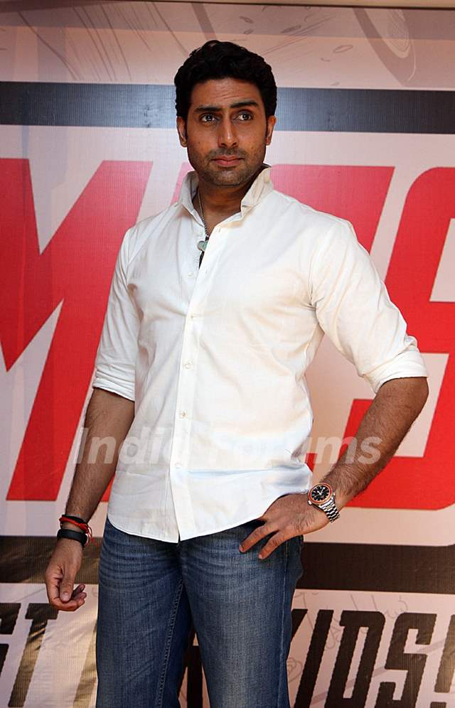 Abhishek Bachchan during the launch of Yomics