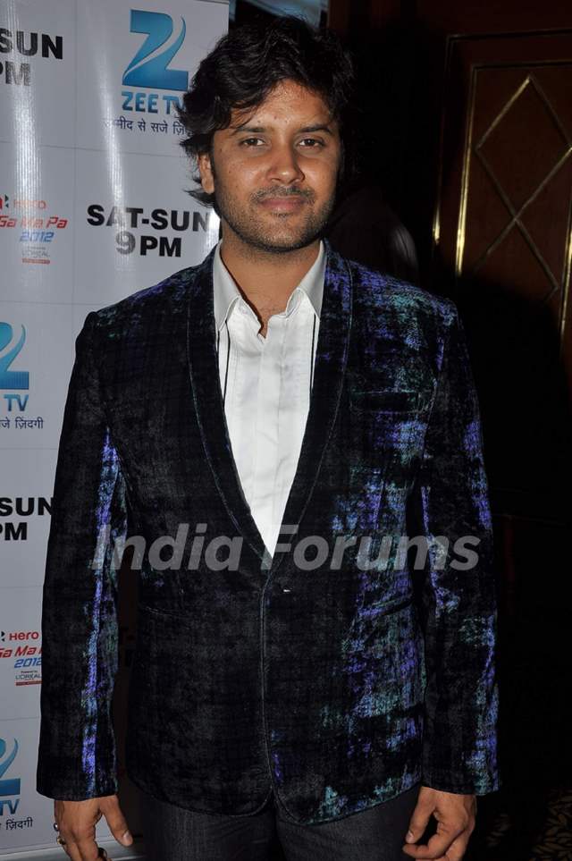 Javed Ali at Hero Sa Re Ga Ma Pa final contestants announcement in Mumbai.