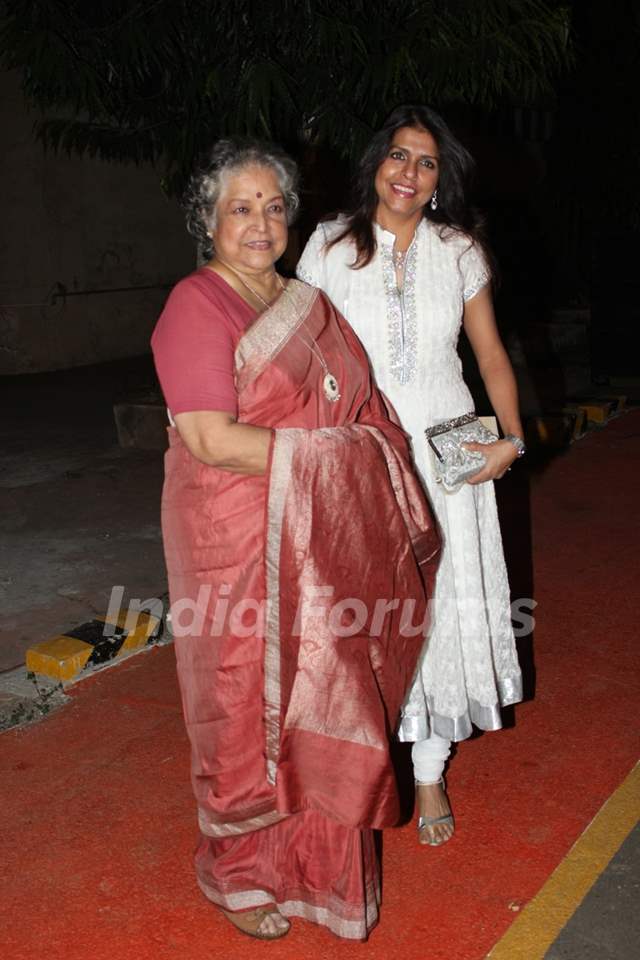 Shubha Khote and daughter Bhavana Balsaver at ITA Awards 2012