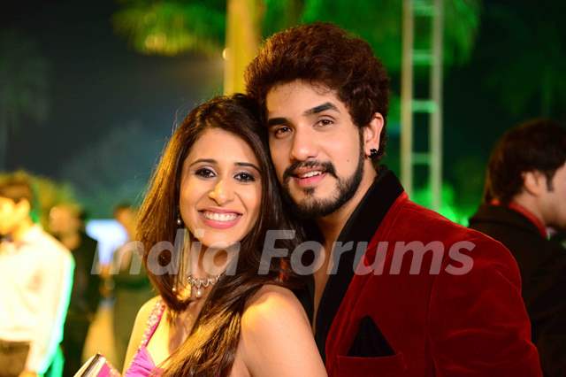 Kishwar Merchant with Suyash Kumar at Vivian Dsena and Vahbbiz Dorabjee marriage