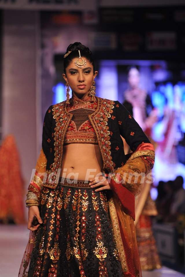 Designer Ritu Kumar during a fashion show at the Rajasthan Fashion Week