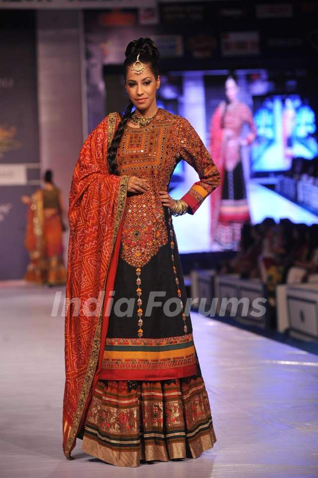 Designer Ritu Kumar during a fashion show at the Rajasthan Fashion Week ...