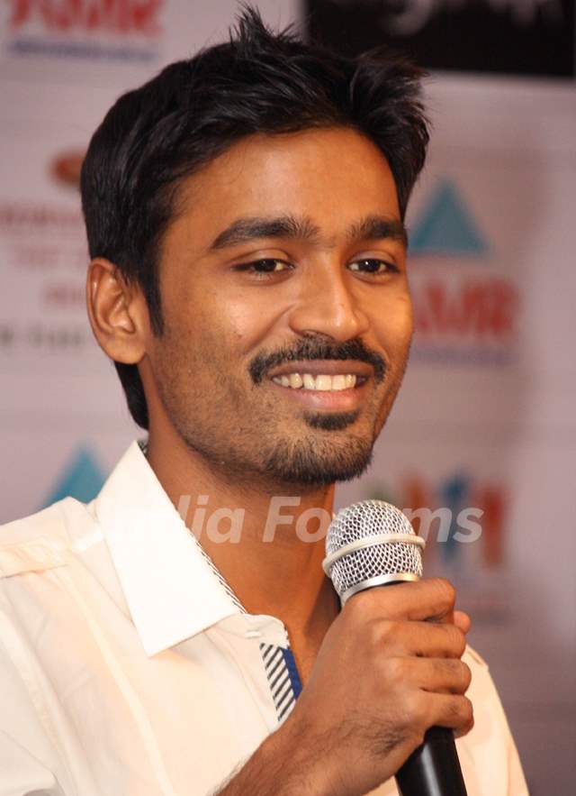 Dhanush at the press meet for the film 'Raanjhanaa' in New Delhi