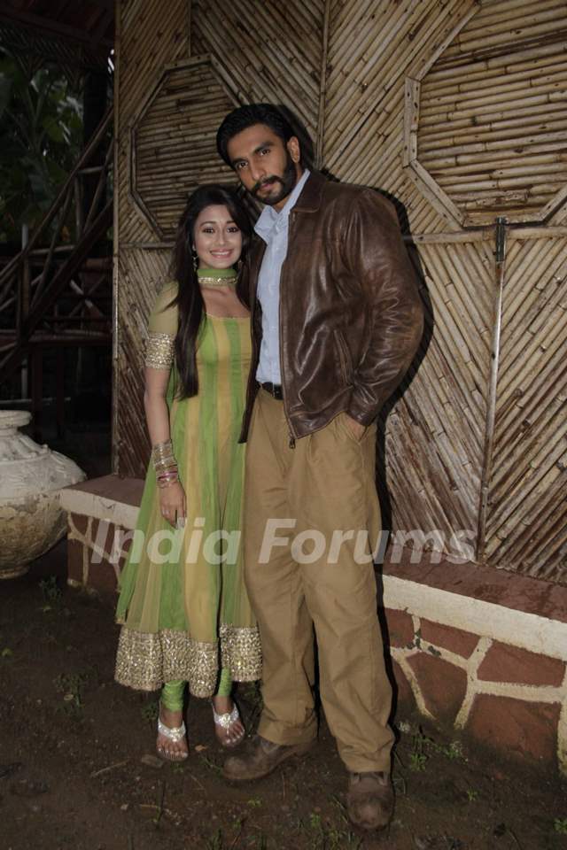 Ranveer Singh On the sets of Uttaran to promote the film Lootera Media