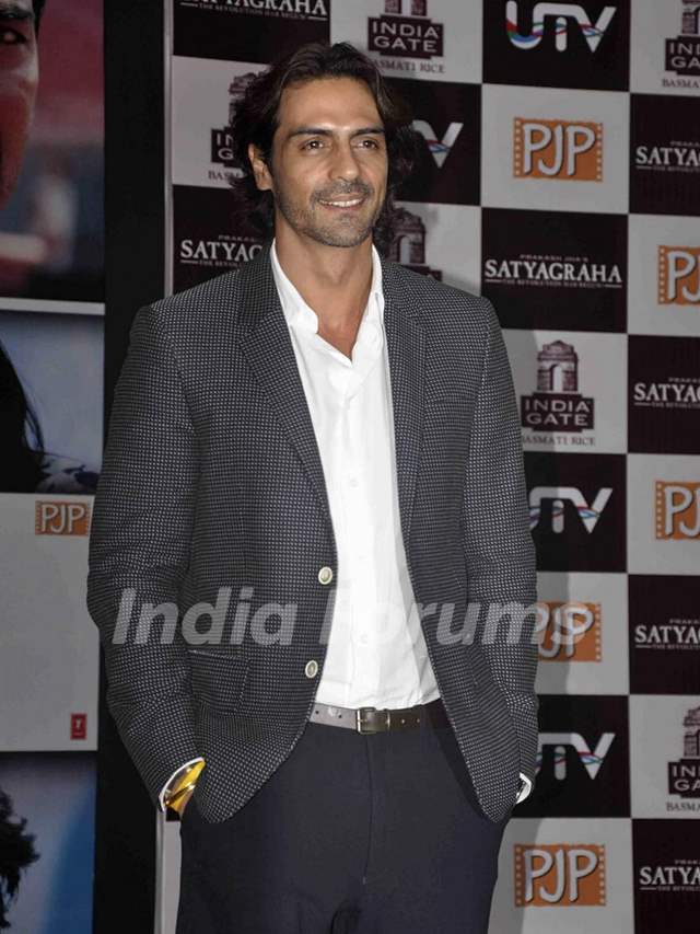 Arjun Rampal at Satyagraha movie team during the promotion