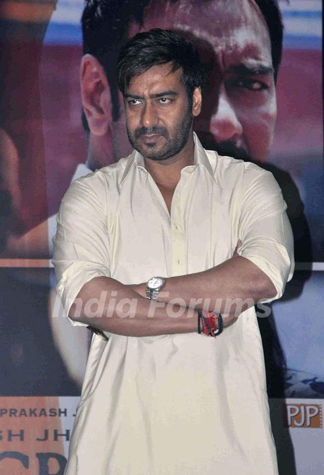 Ajay Devgn at Satyagraha movie team during the promotion