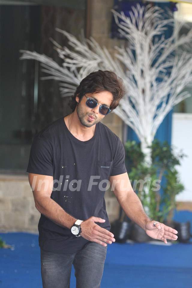 Shahid seemed in a jovial mood at the PHATA POSTER NIKLA HERO- press meet