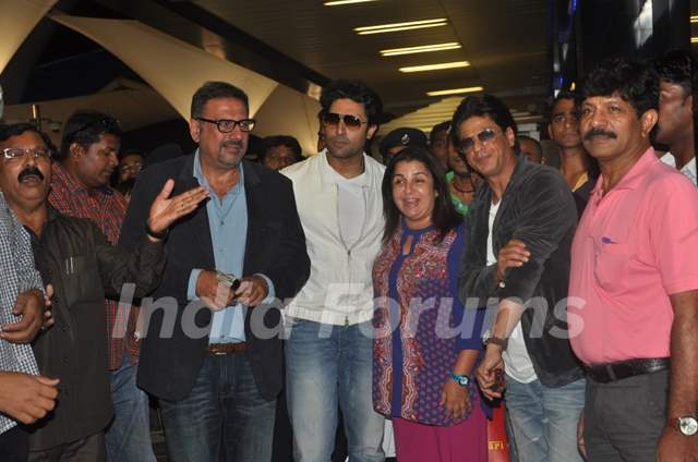 Happy New Year's Star Cast Back in Mumbai