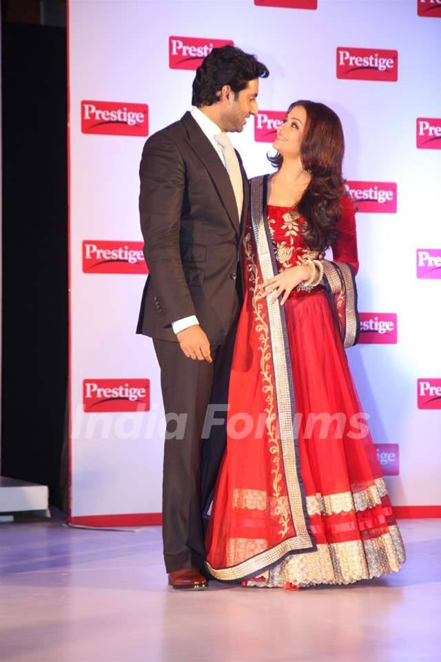 Aishwarya Rai Bachchan with Abhishek Bachchan at the event