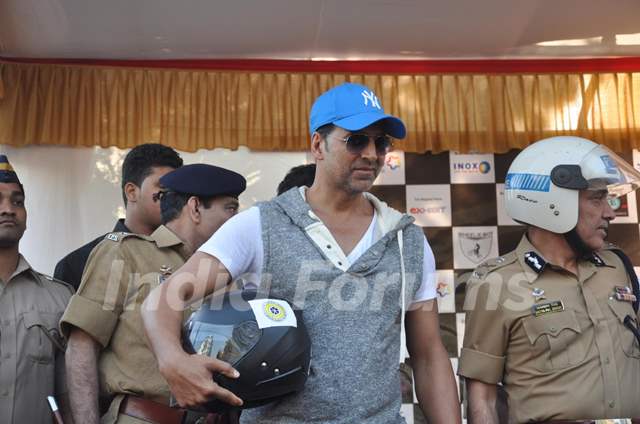 Akshay Kumar at the Ride for Safety rally