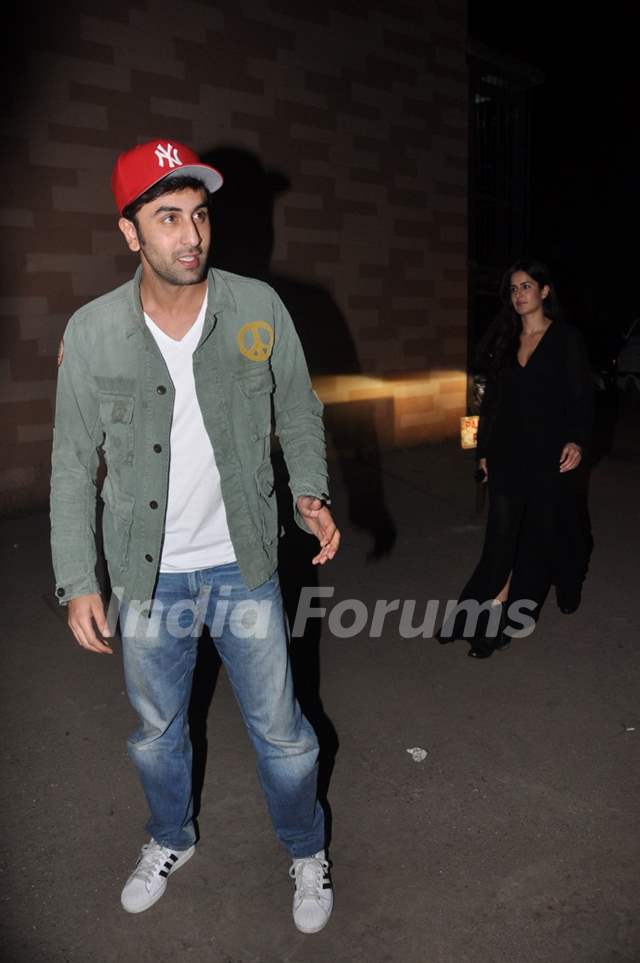 Ranbir Kapoor and Katrina Kaif were seen at the Screening of The Wolf of Wall Street