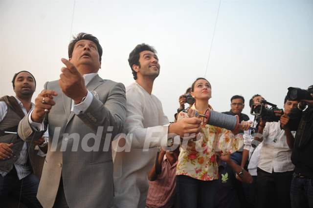 The team of 'Heartless' try their hands on some kite flying