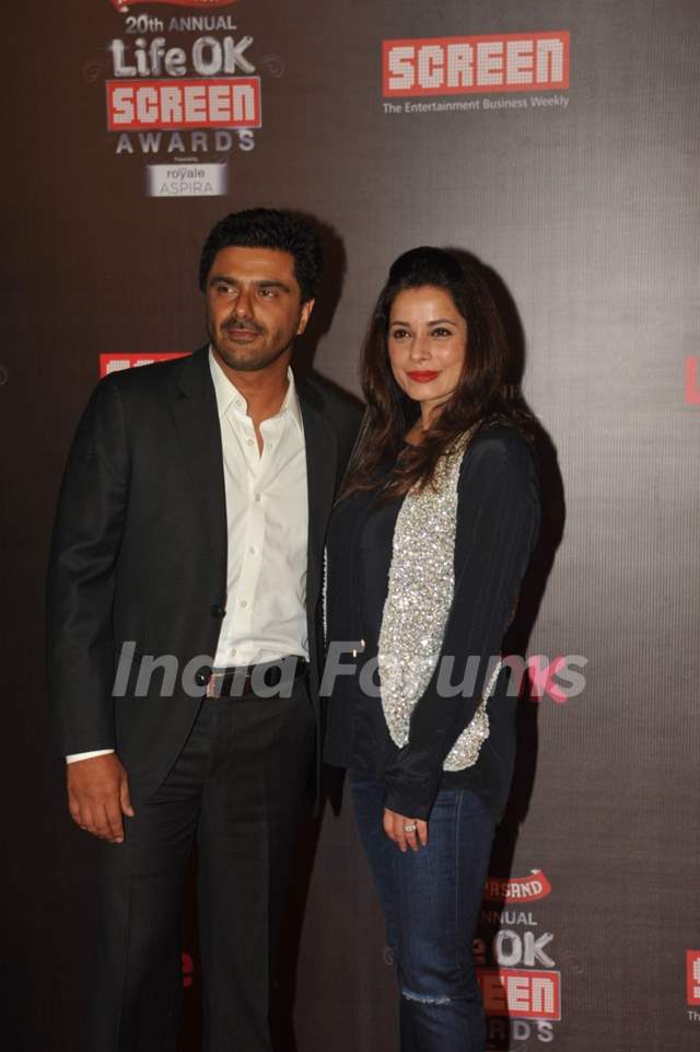 Sameer Soni And Neelam Kothari Were At The 20th Annual Life Ok Screen