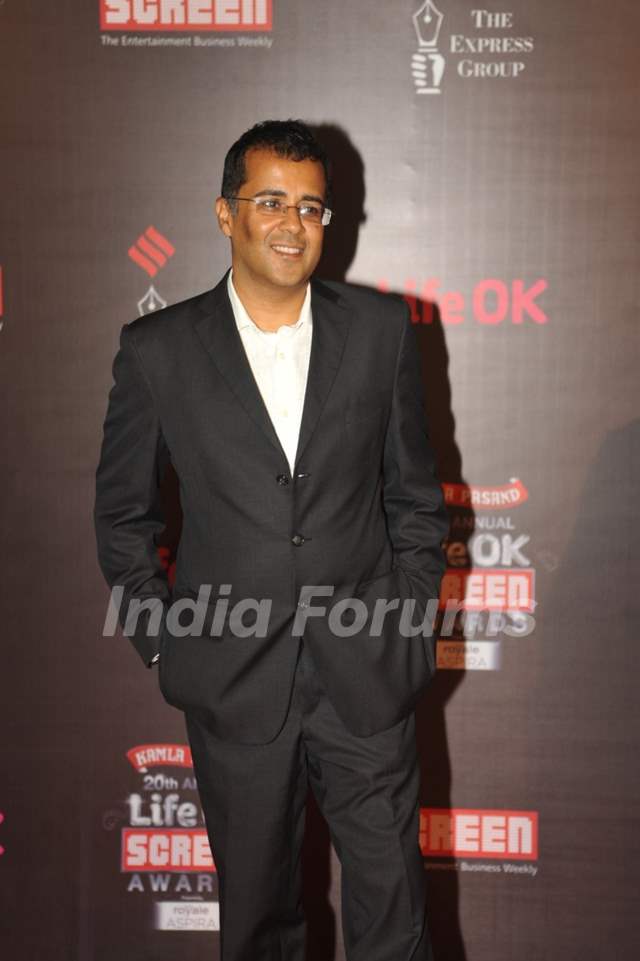 Chetan Bhagat was at the 20th Annual Life OK Screen Awards