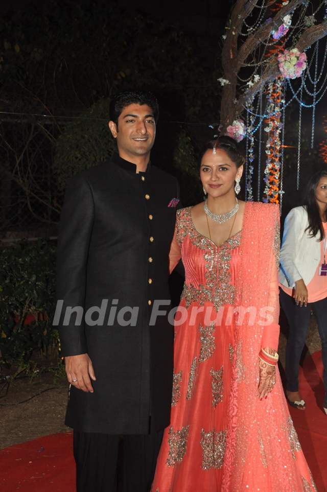 Ahana Deol & Vaibhav Vora at their reception party Media