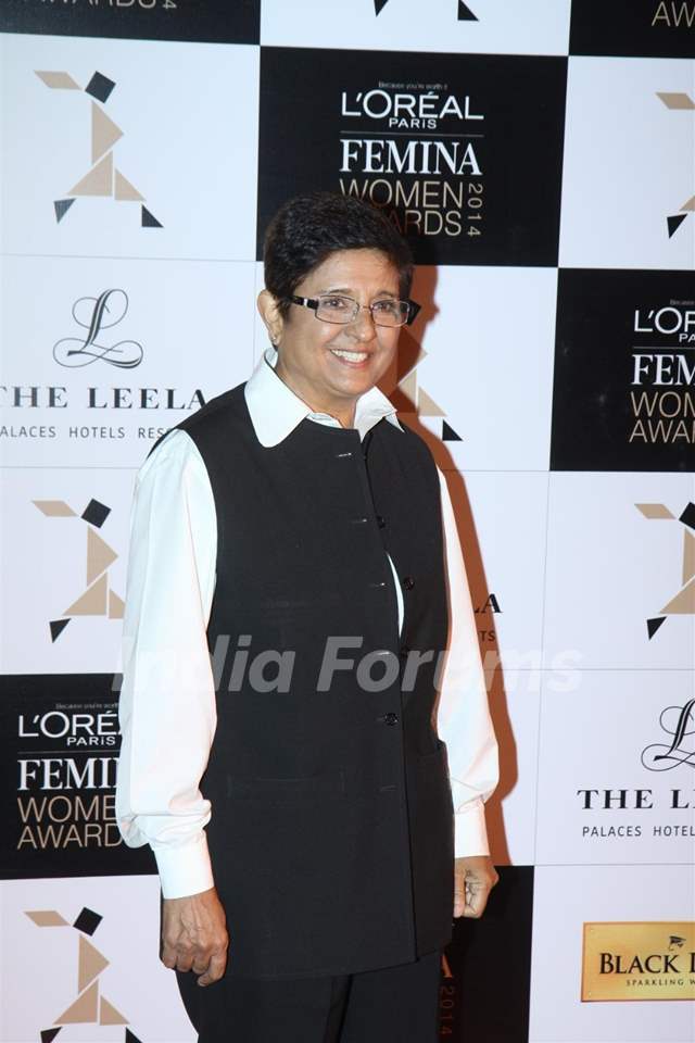 Kiran Bedi was seen at the L'Oreal Paris Femina Women Awards 2014