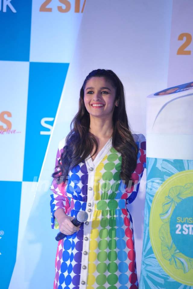 Alia Bhatt was seen at the 2 States Press Conference