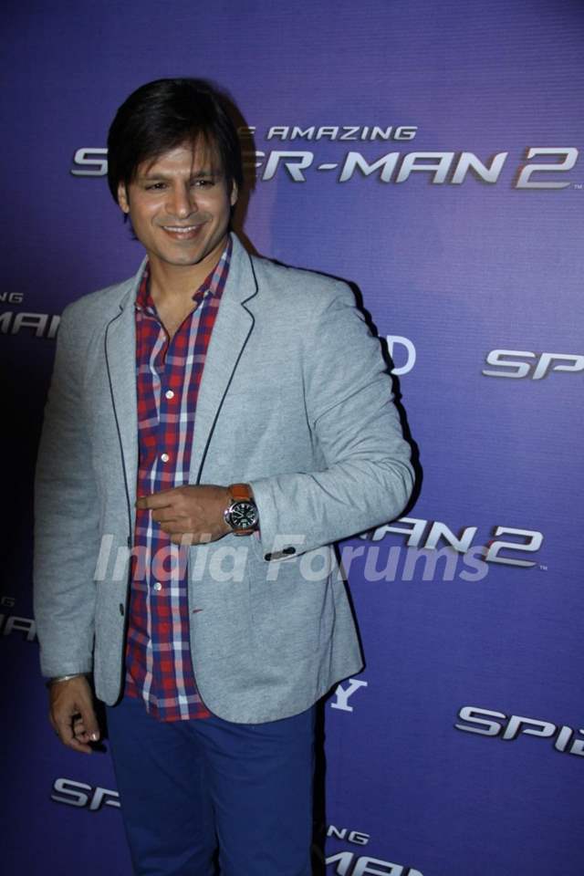 Vivek Oberoi meets Spiderman!