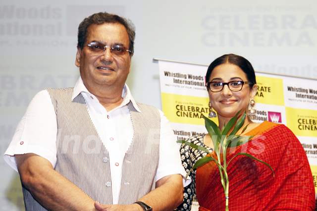 Vidya Balan and Subhash Ghai at Whistling Woods International - 'Celebrate Cinema'