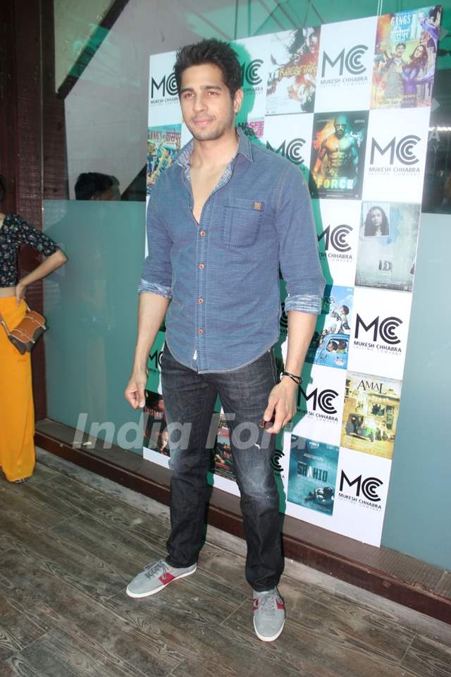 Sidharth Malhotra was seen at the Launch of Mukesh Chhabra casting studio