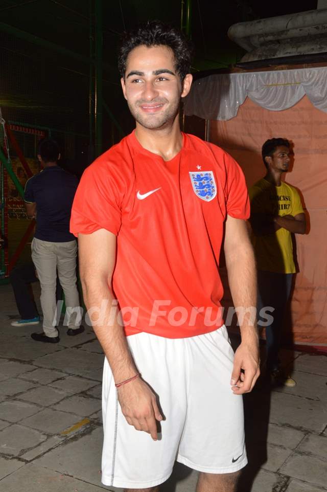 Armaan at the football match