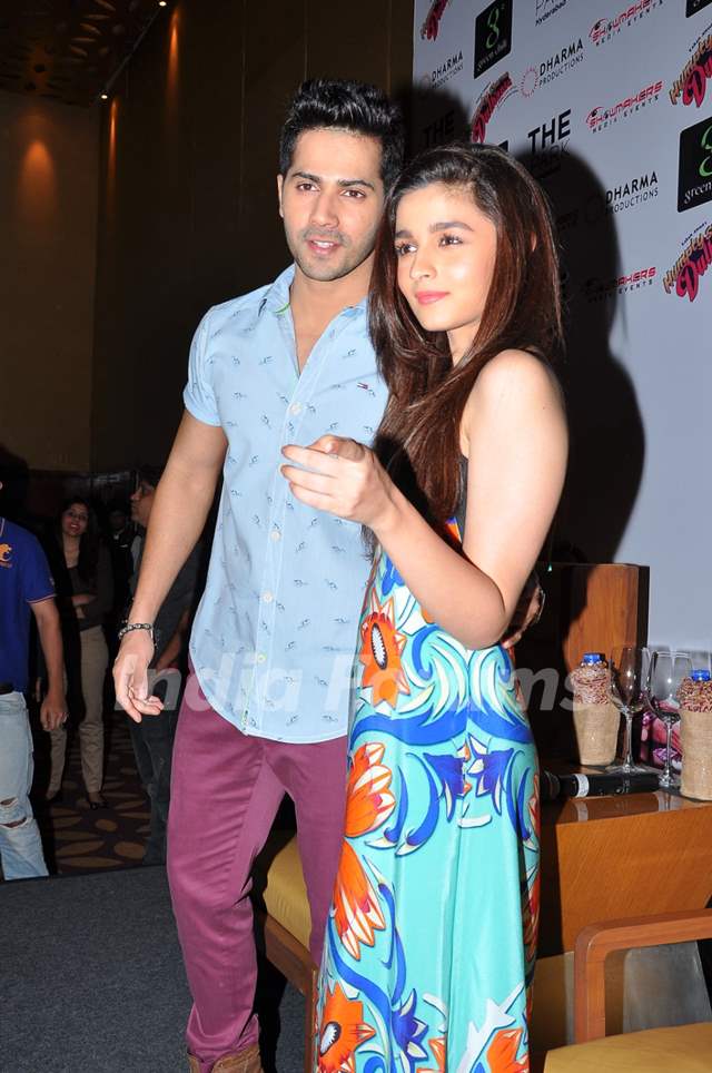 Varun and Alia promote their film in Hyderabad