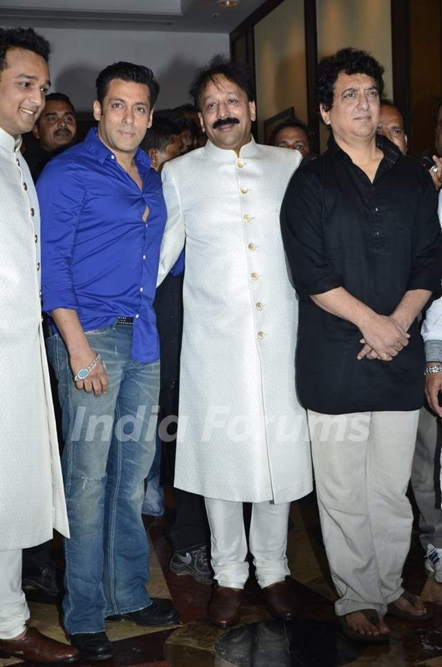 Salman Khan and Sajid Nadiadwala at Baba Siddiqie's Iftar Party